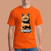 Funny cat T-shirt with “Top Cat Seriously” phrase and cartoon feline staring unimpressed