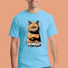 Funny cat T-shirt with “Top Cat Seriously” phrase and cartoon feline staring unimpressed