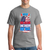 World Cup 2026 shirt with “One Nation – One Dream – One Goal” slogan in bold font with global soccer icon imagery in patriotic colors