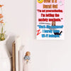 Wooden plaque with bold text “Over It & Burnt Out” in comic-style font, styled as sarcastic wall decor for modern burnout humor.