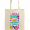 Funny Gen Z Therapy Starter Pack tote bag with emotional support icons