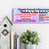 MDF plaque with whimsical font that reads “Delulu is the Solulu,” styled in pastel colors for humorous Gen Z-themed wall decor.