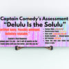 MDF plaque with whimsical font that reads “Delulu is the Solulu,” styled in pastel colors for humorous Gen Z-themed wall decor.