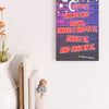 "Funny wall plaque that reads ‘I’m Not Into Drama Unless I Wrote It, Directed It, and Starred In It’ displayed on a bold gallery wall"