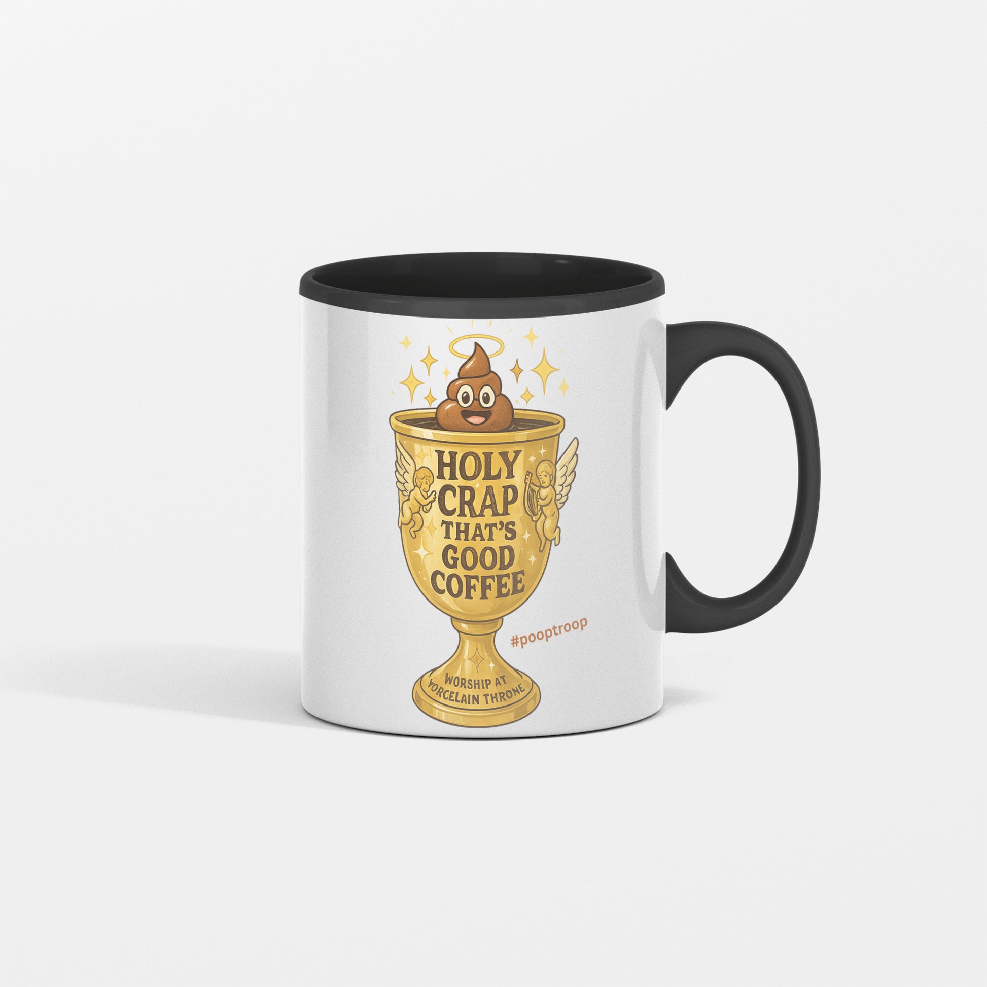 “Holy Crap That’s Good Coffee toilet mug – funny ceramic cup by Teka Originals”

