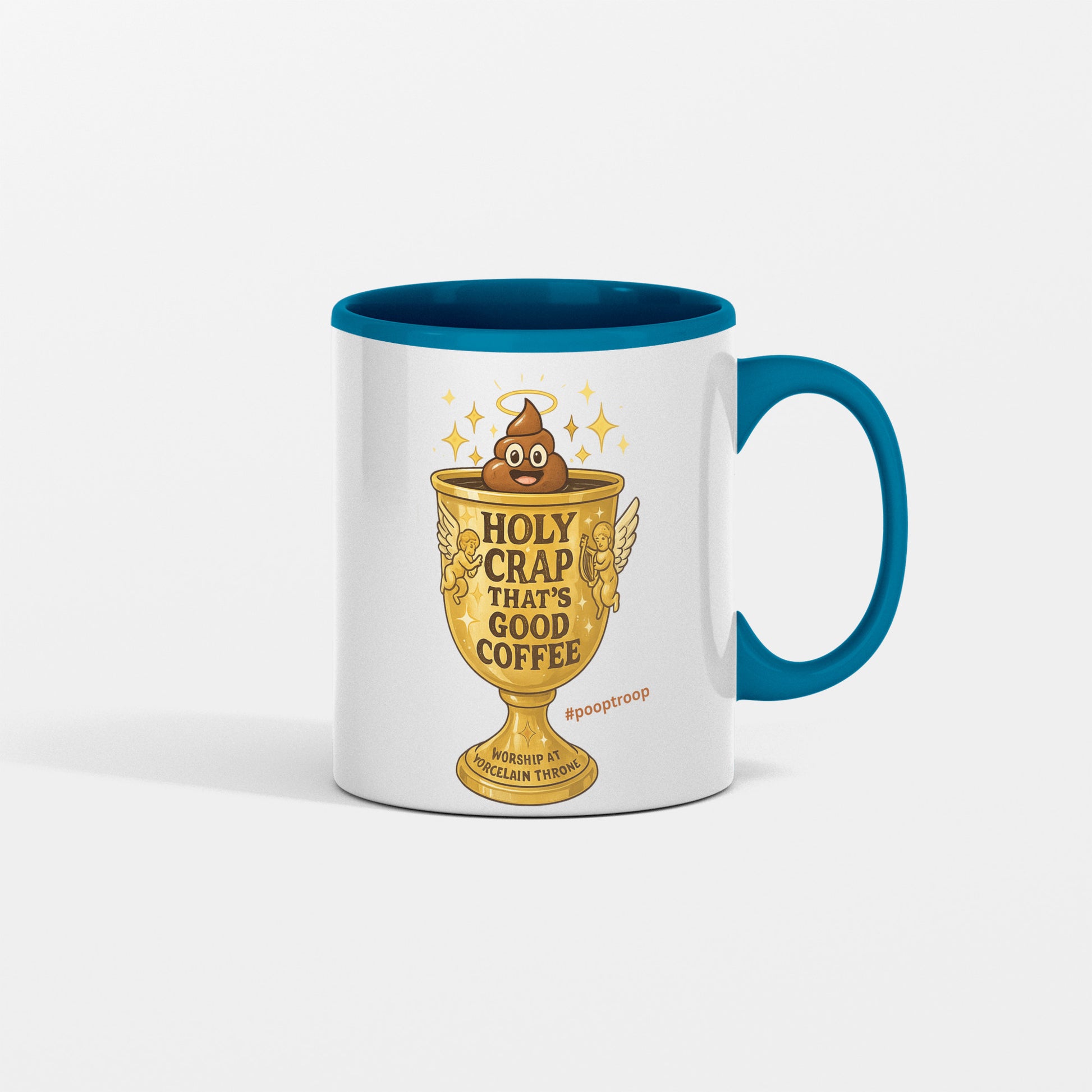“Holy Crap That’s Good Coffee toilet mug – funny ceramic cup by Teka Originals”

