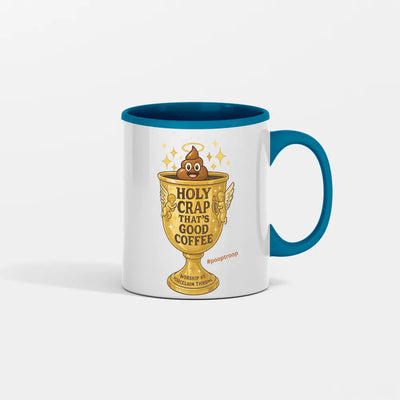 “Holy Crap That’s Good Coffee toilet mug – funny ceramic cup by Teka Originals”