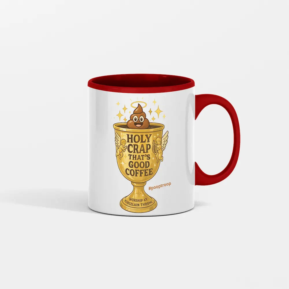 “Holy Crap That’s Good Coffee toilet mug – funny ceramic cup by Teka Originals”