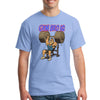 Funny gym t-shirt with sarcastic quote about gym bros, bench press, and protein farts.