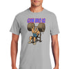 Funny gym t-shirt with sarcastic quote about gym bros, bench press, and protein farts.