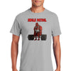 
Jacked red bulldog mascot deadlifting heavy weights on the SWOLE PATROL T-Shirt by Teka Originals.