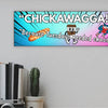 Rustic “Chickawagga!” funny wall plaque with bold, playful lettering and whimsical design, perfect for kitchens, living rooms, or as a quirky gift.

