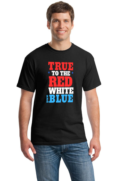 Red White & Blue Patriotic Graphic T-Shirt – American flag-inspired design on premium cotton
