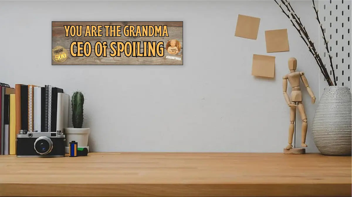 Funny Grandma CEO of Spoiling Plaque gift, unique wall decor