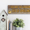 Funny Grandma CEO of Spoiling Plaque gift, unique wall decor