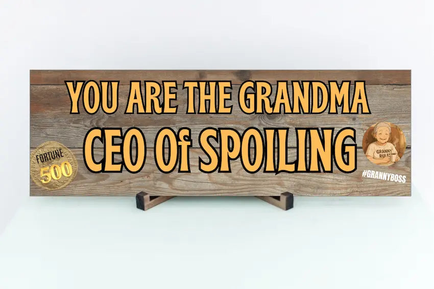 Funny Grandma CEO of Spoiling Plaque gift, unique wall decor