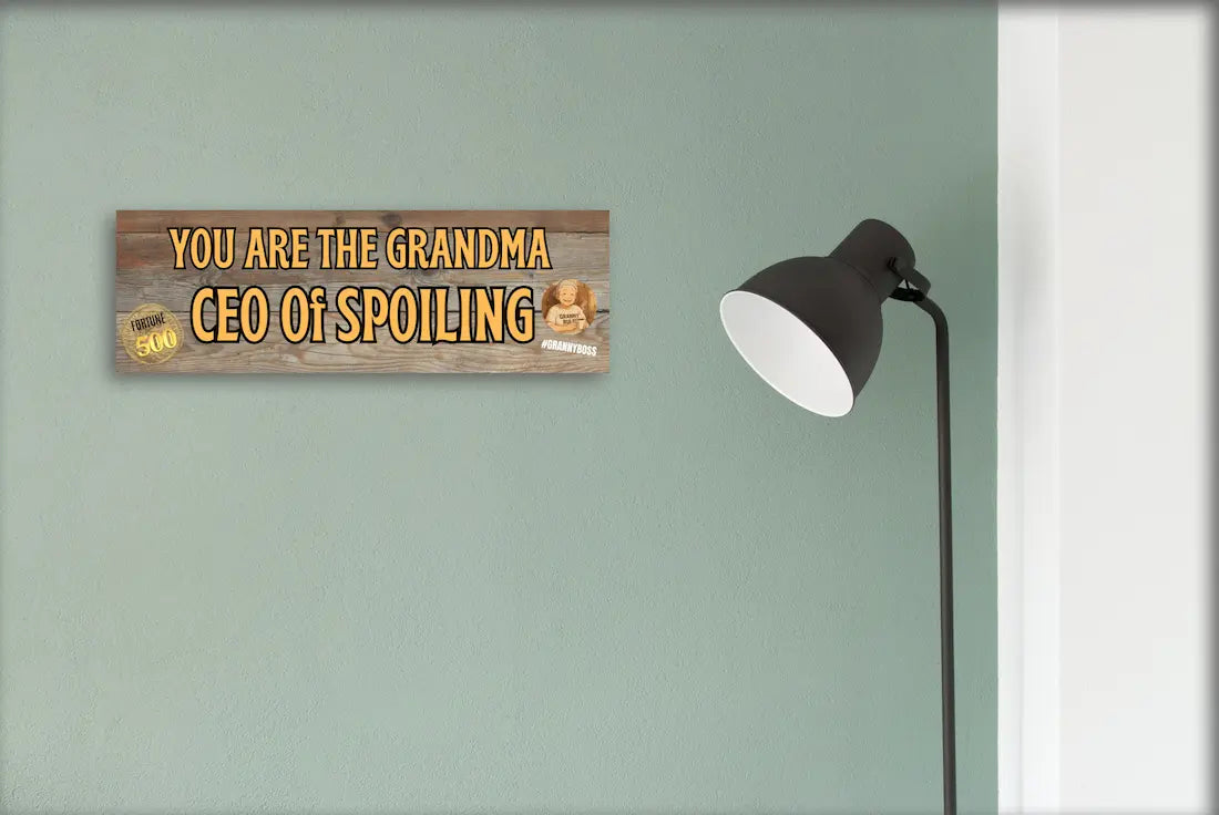 Funny Grandma CEO of Spoiling Plaque gift, unique wall decor