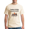 Grandma powerlifting graphic tee with slogan “Spoiling Kids & Crushing PRs”
