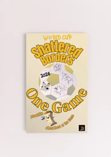 “Shattered Borders – One Game Plaque: Limited Edition World Cup 2026 wall art with fractured design symbolizing unity through football.”