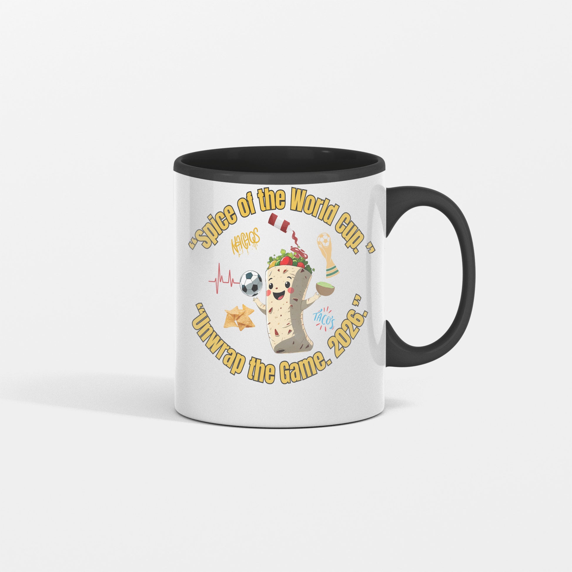 World Cup 2026 Spice of the World Cup Coffee Mug with bold chili-inspired design, humor-driven fan art, and playful soccer energy.