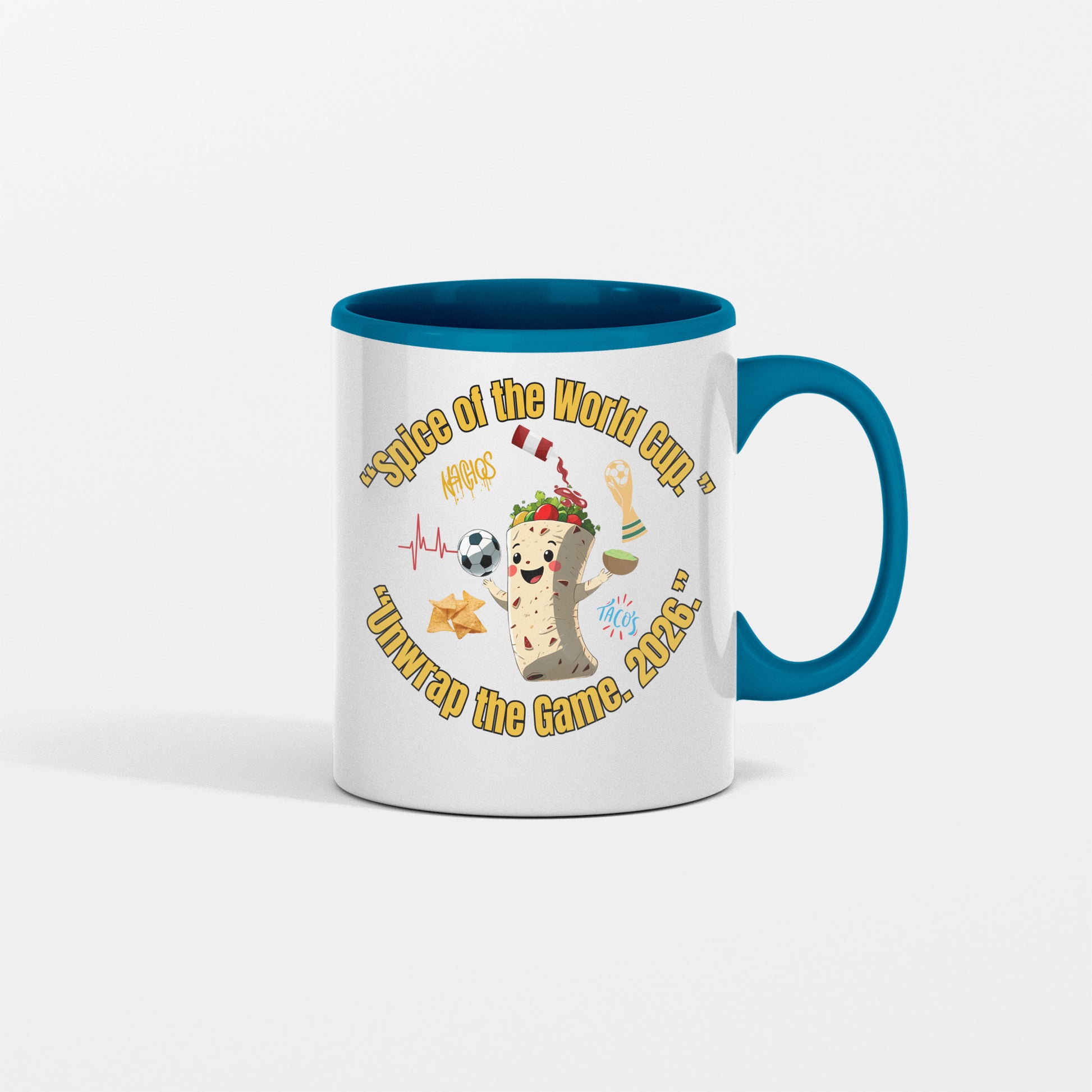 World Cup 2026 Spice of the World Cup Coffee Mug with bold chili-inspired design, humor-driven fan art, and playful soccer energy.