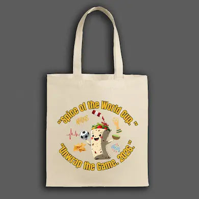 “Spice of the World Cup Tote Bag – bold, colorful fan gear for World Cup 2026, perfect for stadiums, travel, and everyday use.”
