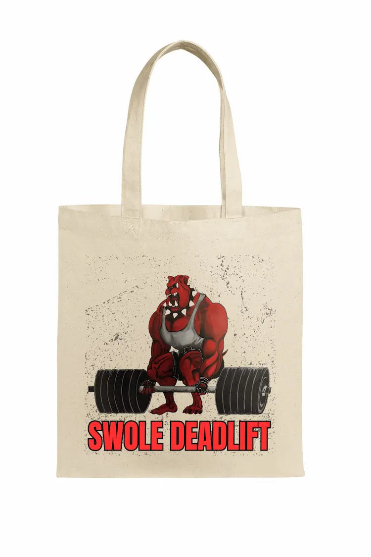 “Swole Patrol Tote Bag – Funny gym-inspired tote for lifters, fitness enthusiasts, and everyday use”