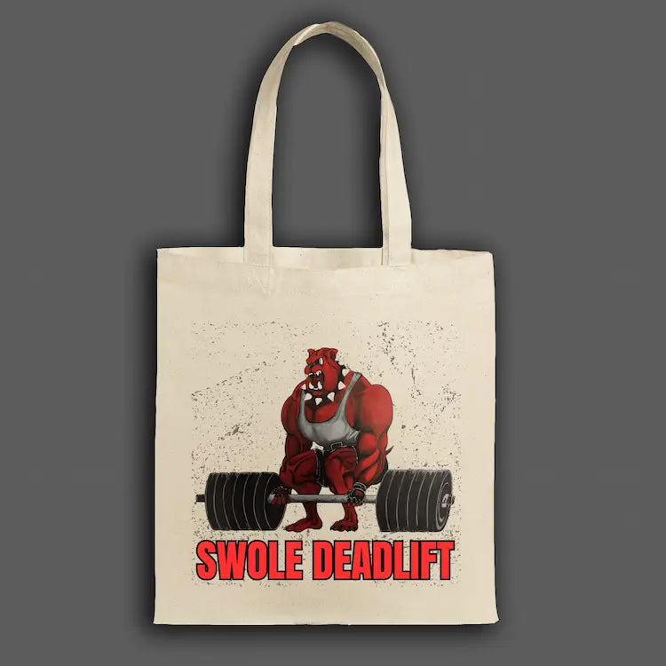 “Swole Patrol Tote Bag – Funny gym-inspired tote for lifters, fitness enthusiasts, and everyday use”