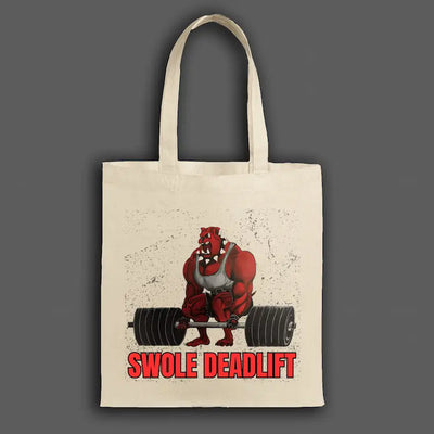 “Swole Patrol Tote Bag – Funny gym-inspired tote for lifters, fitness enthusiasts, and everyday use”