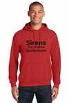 “First Responder Hoodie with bold text design reading ‘Sirens: The Original Spotify Playlist’ – humor apparel for paramedics, firefighters, and police”
