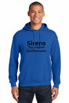 “First Responder Hoodie with bold text design reading ‘Sirens: The Original Spotify Playlist’ – humor apparel for paramedics, firefighters, and police”