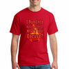 Firefighter humor t-shirt with bold sarcastic slogan “I Run Into Burning Buildings, What’s Your Excuse”