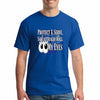 Unisex t-shirt with bold sarcastic text “Protect & Serve, Sarcastically Roll My Eyes” in distressed lettering, perfect for first responders with humor.