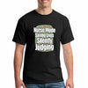 Funny nurse t-shirt with sarcastic slogan “Saving Lives, Silently Judging” in bold print