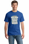 Funny nurse t-shirt with sarcastic slogan “Saving Lives, Silently Judging” in bold print