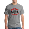 RESPECT THE RACK….3.0 BARBELL T-shirt on gym bench with barbell, bold white text, black cotton, lifting accessories in background.