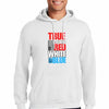 "True Red-White-Blue Hoodie bold patriotic design front view"