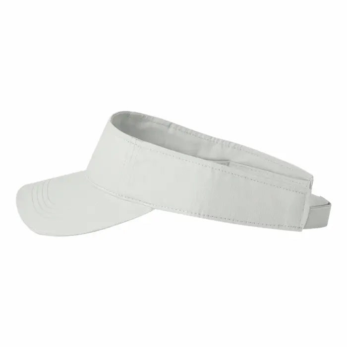  White Sportsman visor with bold embroidered slogan “MAKE AMERICA SMILE AGAIN.”
