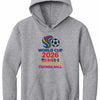 Child wearing bold red, white, and blue World Cup 2026 Trionda kids hoodie celebrating unity and energy.