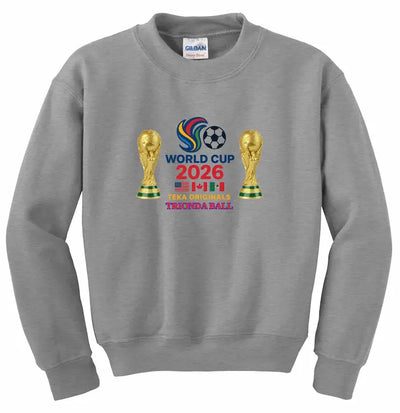 “World Cup 2026 TRIONDA Youth Sweatshirt with bold soccer design and Trionda 2026 limited edition print.”