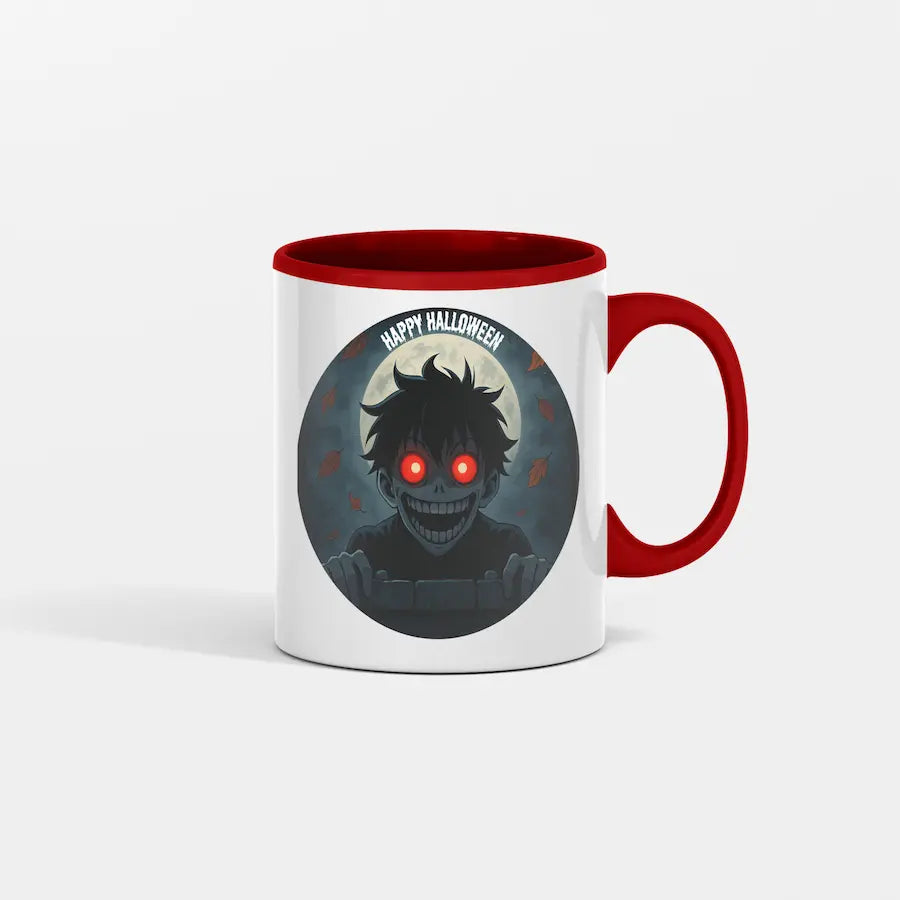 Funny Halloween Coffee Mug with sarcastic text design and spooky theme, perfect for dark humor and caffeine lovers.