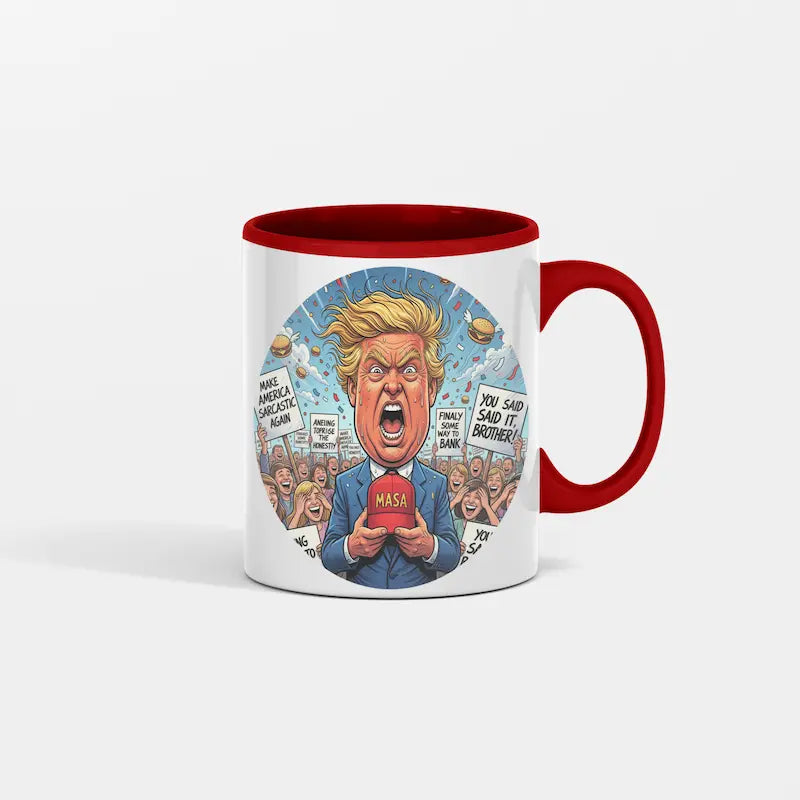 MASA Mug – Make America Sarcastic Again, bold sarcastic coffee mug, humorous statement mug, ceramic drinkware for sarcastic mornings
