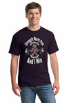 Men’s athletic tee with bold white text “Strength Meets Pain And I Win” on charcoal grey fabric.