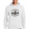 “Heavy Enough Hoodie with bold typography for powerlifters”