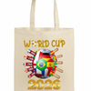 “World Cup 2026 Tote Bag with bold print and durable eco canvas — football fan essential.”