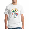 Hand-drawn fan art tee featuring swirling USA, Mexico, and Canada flag forms merging into a trophy outline, pencil sketch texture, no background — Swirling Flags Trophy – Hand-Drawn Fan Art Tee.