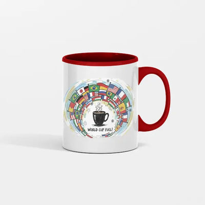 “World Cup of Fuel Coffee Mug featuring bold 2026 graphic, high-contrast design, and fan-tribute artwork.”