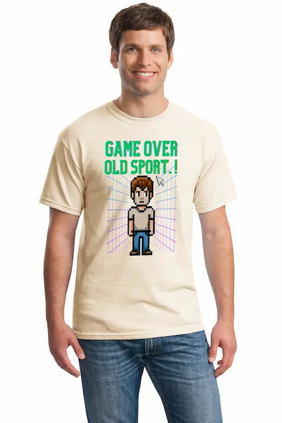Game Over Old Sport retro video game T-shirt 80s 90s pixel art