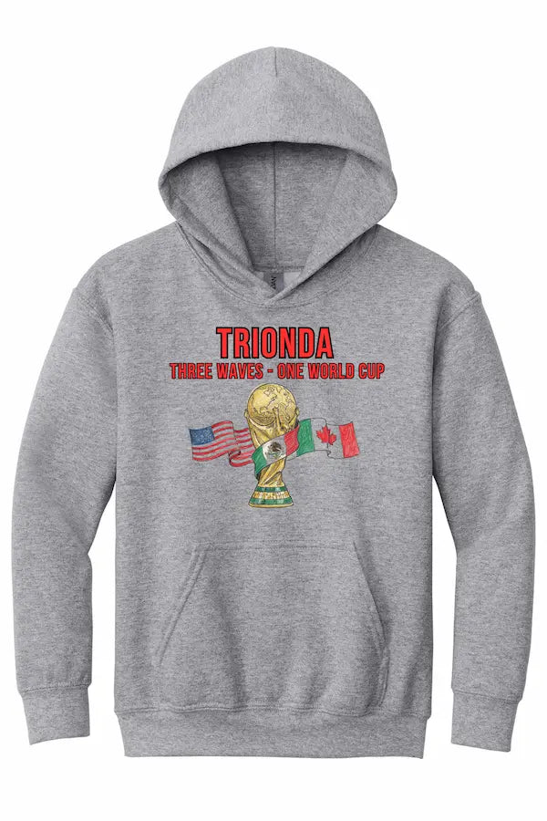 Trionda Three Waves Youth Hoodie inspired by World Cup 2026 energy and youth movement