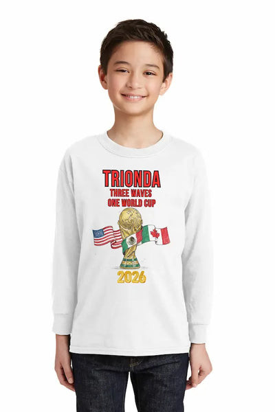 Trionda Three Waves kids long sleeve t shirt with minimalist wave symbol